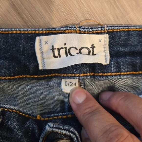 Tricot Women's High Rise Button Fly Skinny Jeans- Size 0 - Picture 10 of 11